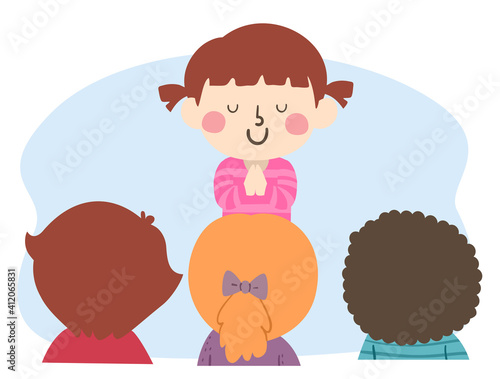 Kid Girl Class Prayer Leade...