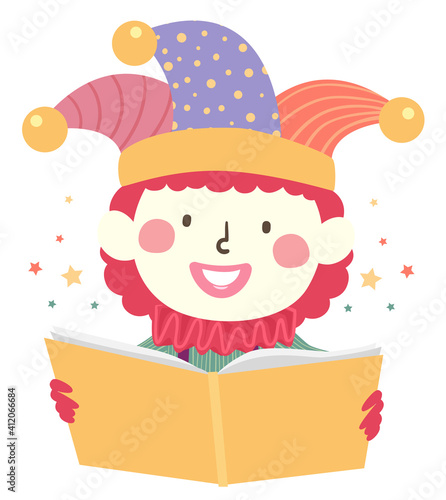 Kid Clown Costume Read Book...