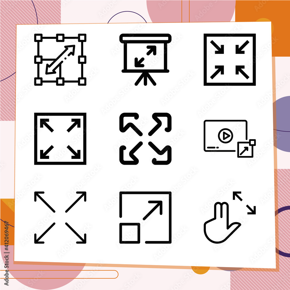 Fototapeta premium Simple set of 9 icons related to clarify