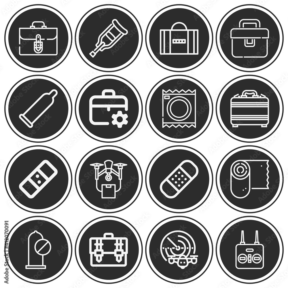 16 pack of facilitated lineal web icons set 16 pack of facilitated lineal web icons set