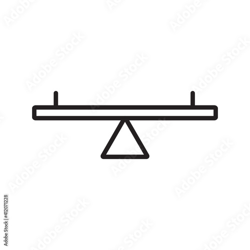 Seesaw Icon Design Vector Template Illustration
