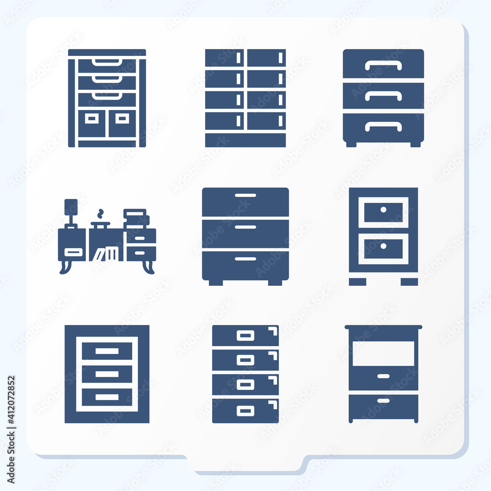 Simple set of 9 icons related to planning board Simple set of 9 icons related to planning board