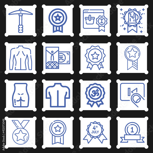 16 pack of reinforce  lineal web icons set