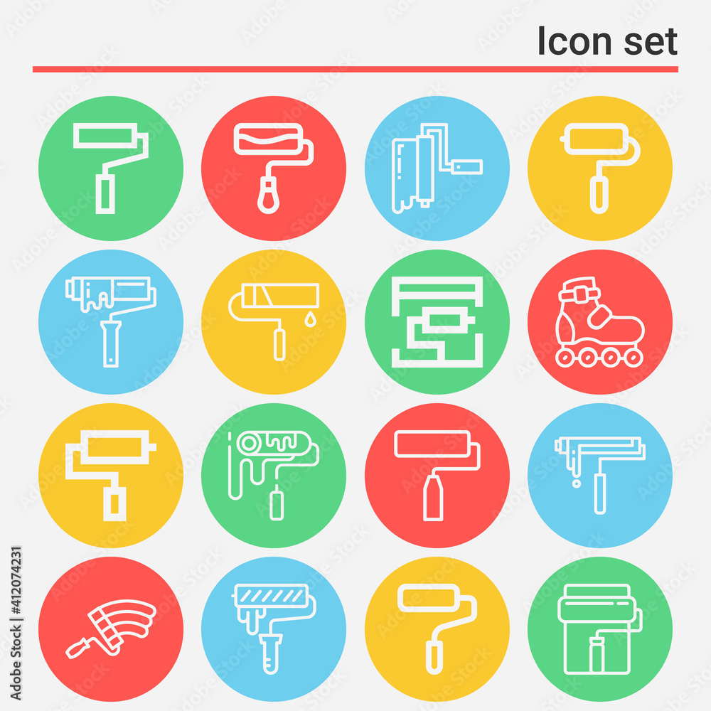 16 pack of rolling wave lineal web icons set 16 pack of rolling wave lineal web icons set