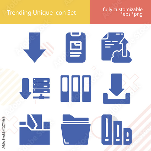 Simple set of bodily structure related filled icons.