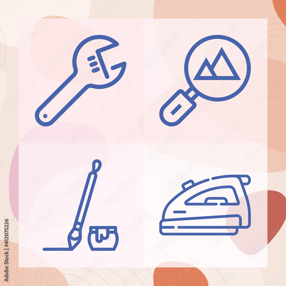 Simple set of experiments related lineal icons Simple set of experiments related lineal icons
