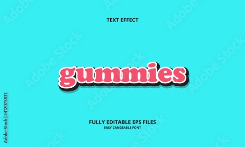 gummies style editable text effect