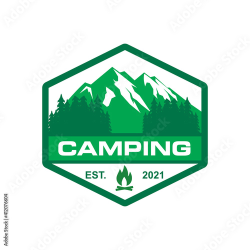 camping vector , adventure logo vector