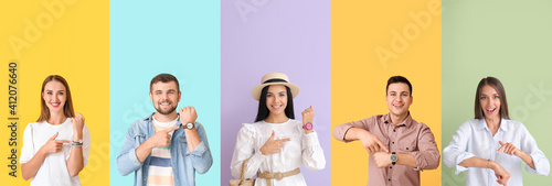 Collage of young people wit...