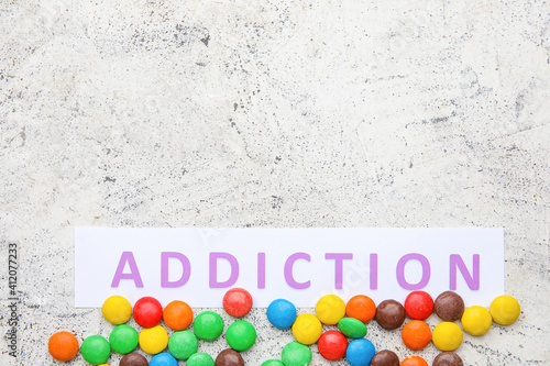 Sugar addiction with colorf...