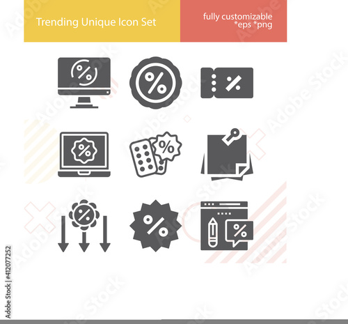 Simple set of mark down related filled icons.