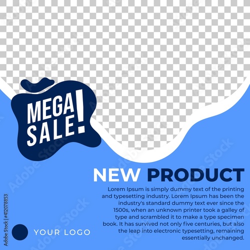 Blue color brand product social media instagram feed