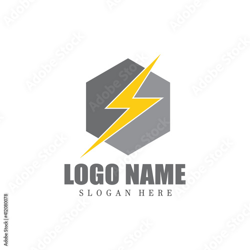 Lightning Logo Template vector icon