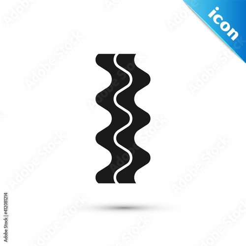 Grey Bacon stripe icon isolated on white background. Vector.