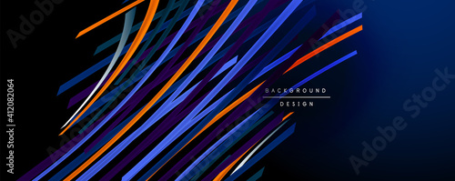 Abstract colorful lines vector background. Internet, big data and technology connections concept, abstract template