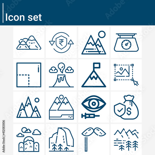 Simple set of integrity related lineal icons.