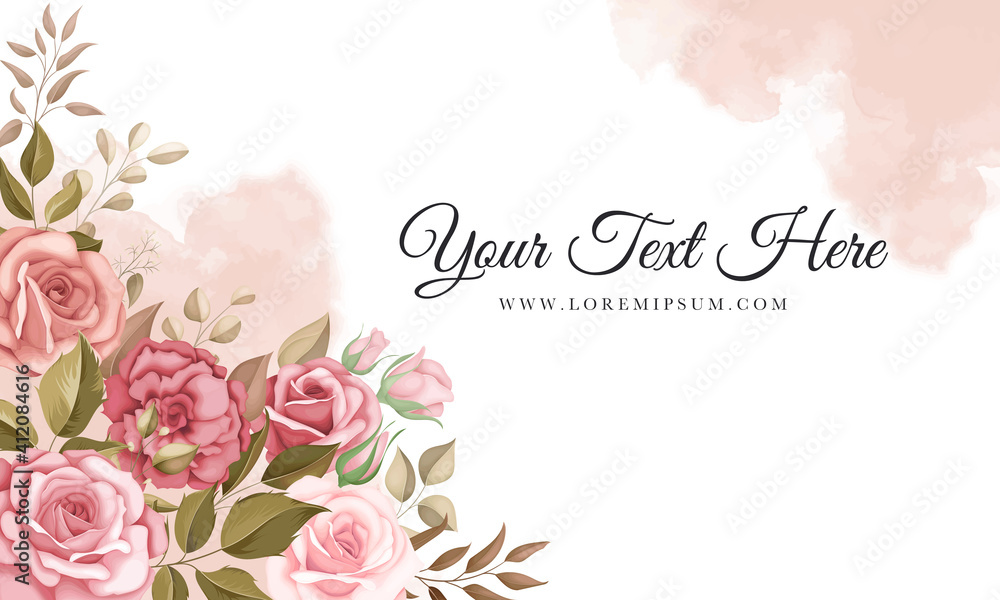 Elegant floral background with romantic roses