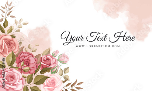 Elegant floral background with romantic roses