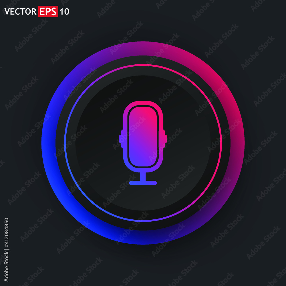 Microphone - recording Studio Symbol. Retro microphone icon Microphone - recording Studio Symbol. Retro microphone icon