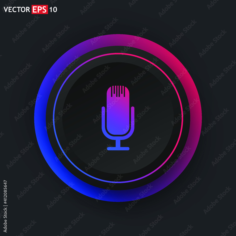 Microphone icon style flat trendy
Microphone icon style flat trendy