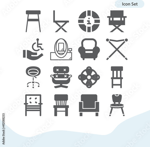 Simple set of advisory related filled icons.