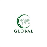 Digital Global world Logo design Vector