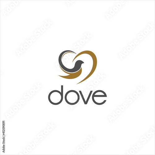 Dove Bird Logo Design . Minimalist Symbol of Peace, Freedom, and Love with Elegant Wings and Nature Concept