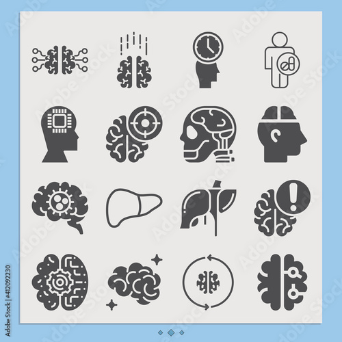 Simple set of variety meat related filled icons.