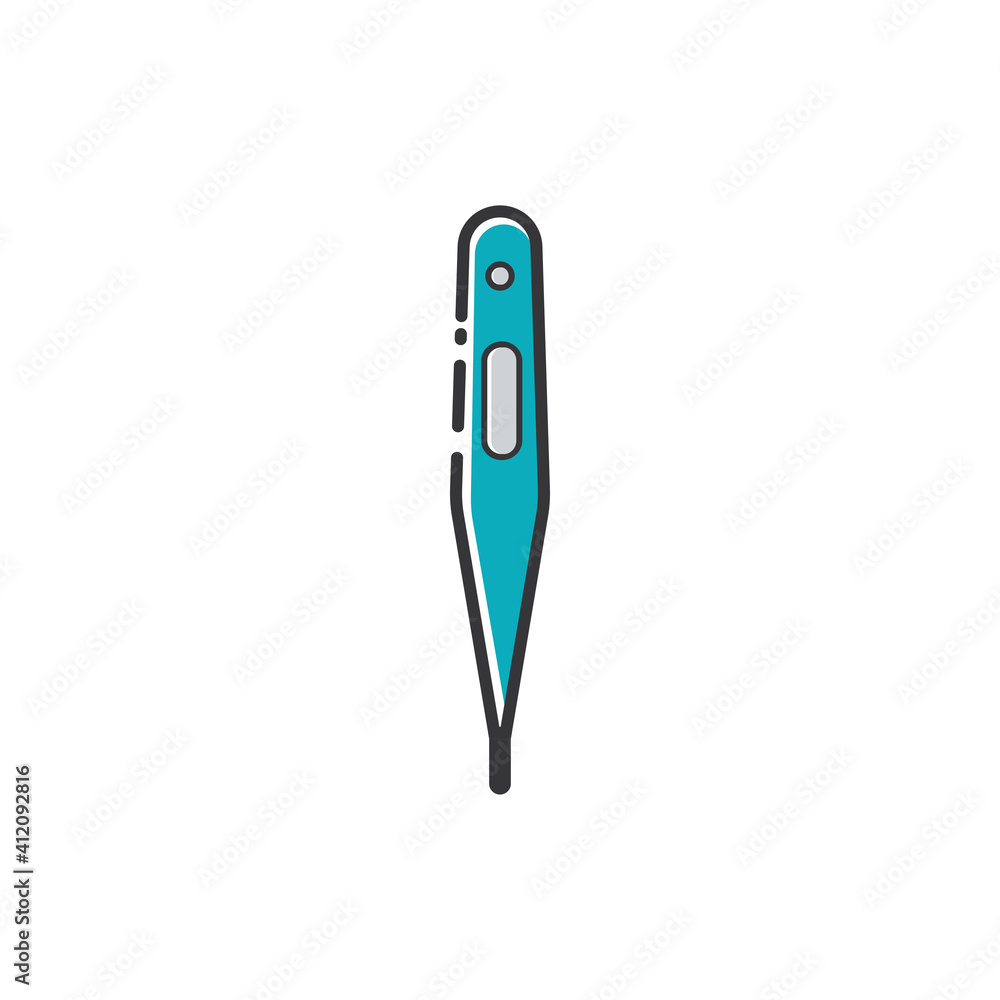 Thermometer icon design template vector isolated illustration Thermometer icon design template vector isolated illustration