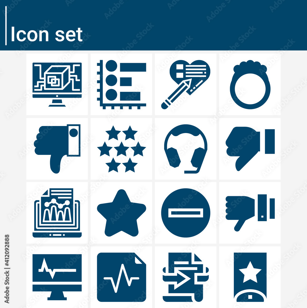 Simple set of feedback related filled icons. Simple set of feedback related filled icons.