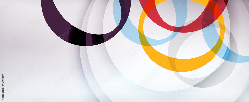 Ring geometric shapes, o letter repetition wallpaper. Abstract background for business or technology presentations, internet posters or web brochure covers Ring geometric shapes, o letter repetition wallpaper. Abstract background for business or technology presentations, internet posters or web brochure covers