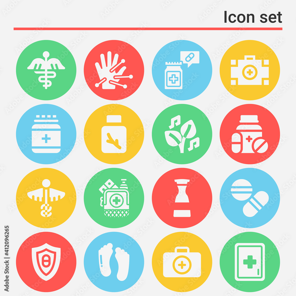 16 pack of learned profession  filled web icons set