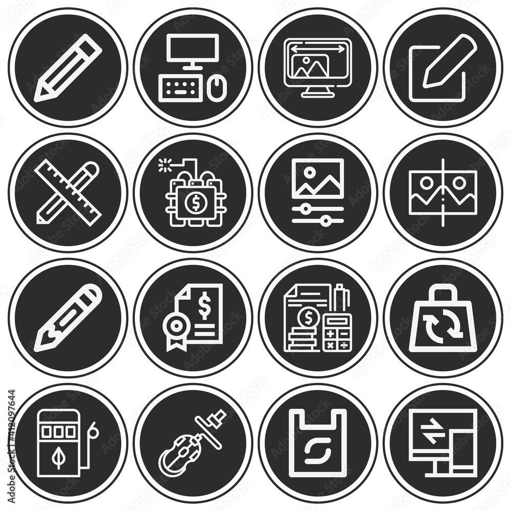 16 pack of or lineal web icons set 16 pack of or lineal web icons set