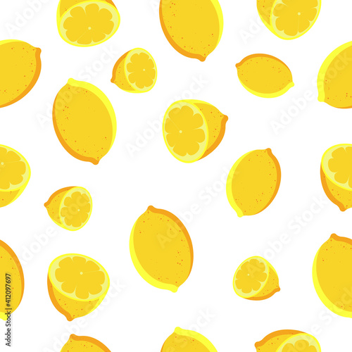 seamless pattern with lemons © Марина Филатова