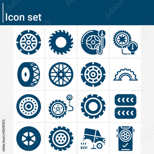 Simple set of tucker related filled icons.