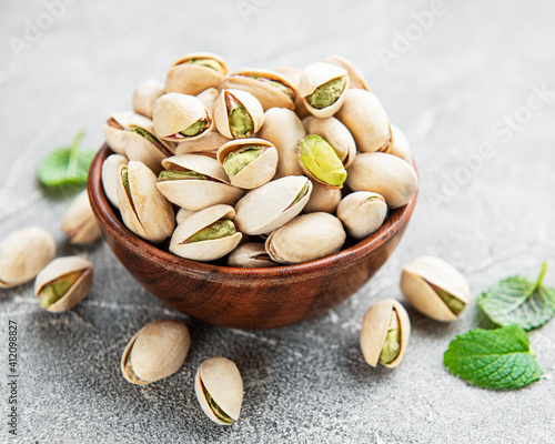 Bowl with pistachios
