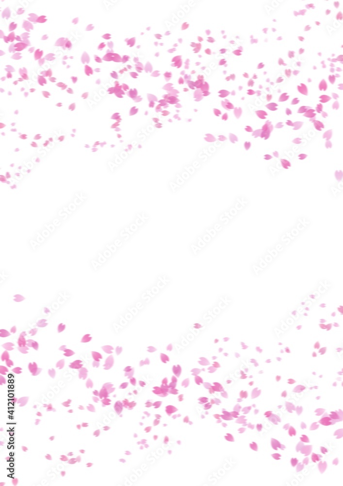 風に舞う桜吹雪が描かれた背景 風に舞う桜吹雪が描かれた背景
