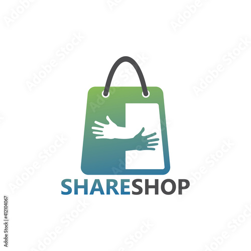 Share shop logo template design