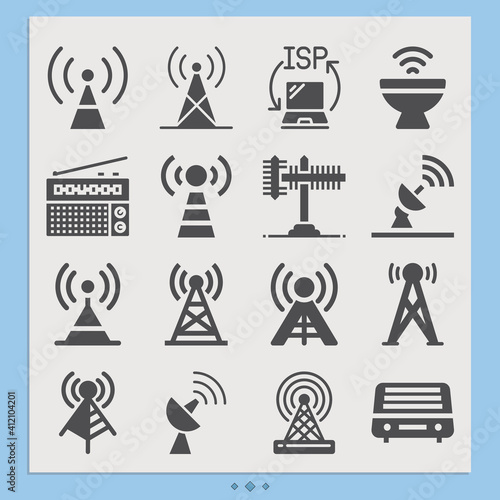 Simple set of sensitivity related filled icons.