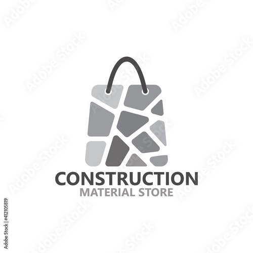 Construction material store logo template design