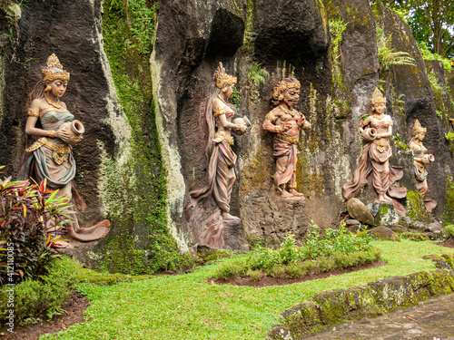 The ancient Gunung Kawi Stone Shrines in Bali, Indonesia