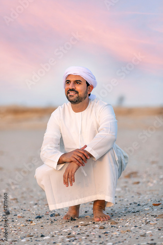 emirati man on the beach in UAE