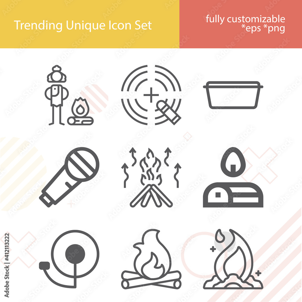 Simple set of smoke related lineal icons. Simple set of smoke related lineal icons.