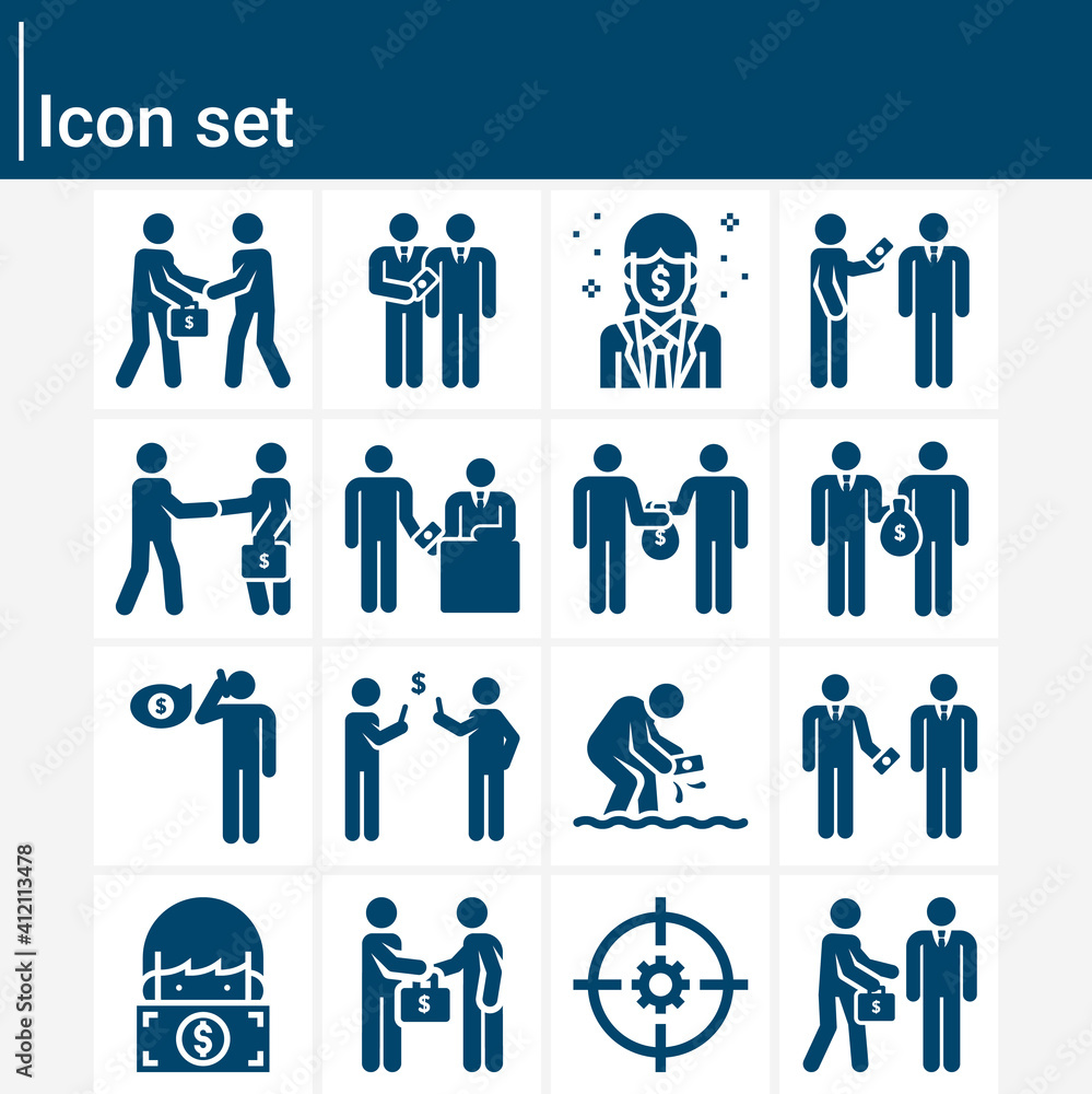 Simple set of degradation related filled icons. Simple set of degradation related filled icons.