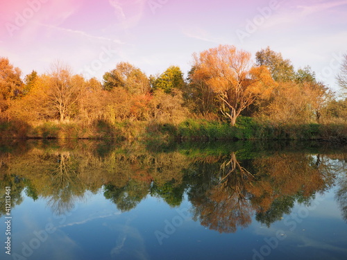 Uferlandschaft an der Lippe in Wesel