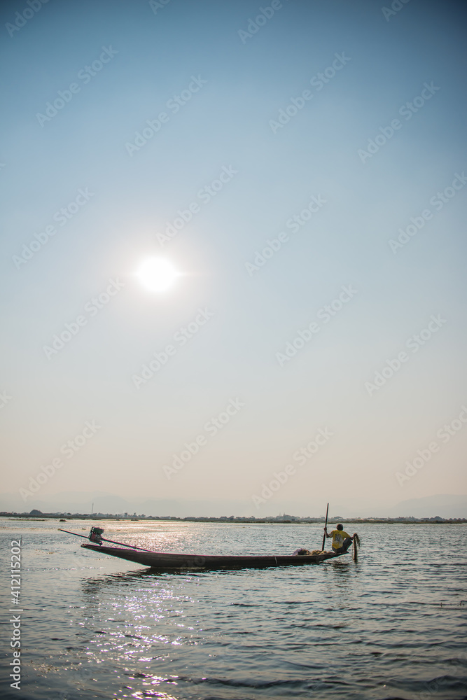 Naklejka premium Myanmar, Inle Lake 