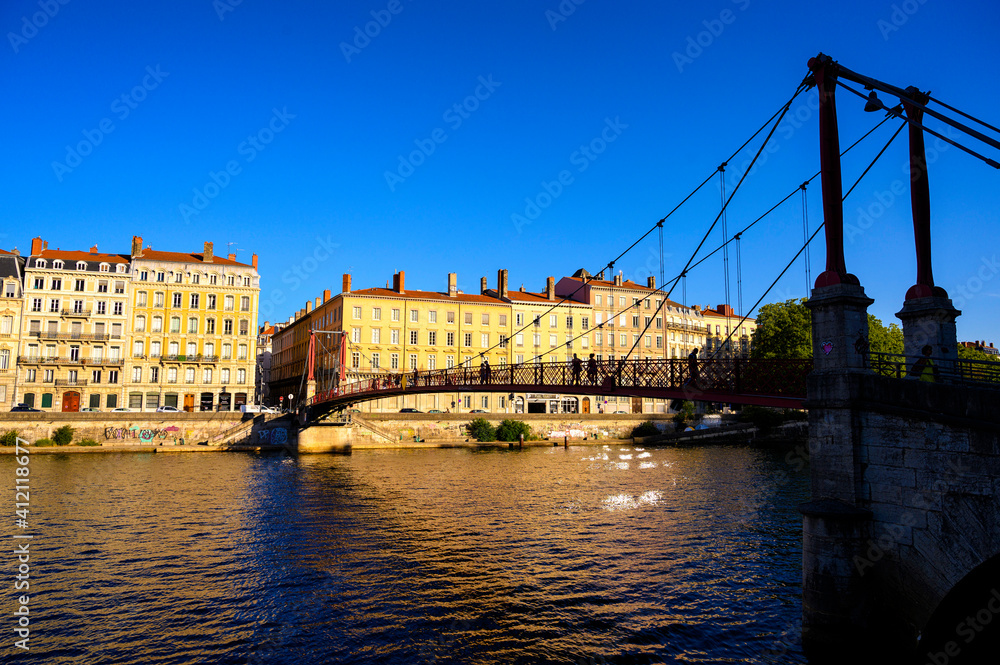 Fototapeta premium quai de saône à Lyon