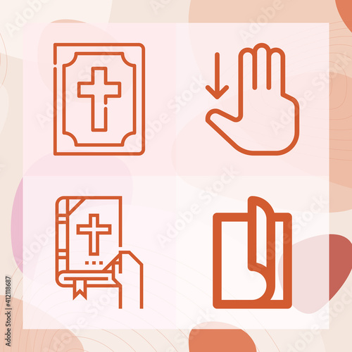 Simple set of torah related lineal icons