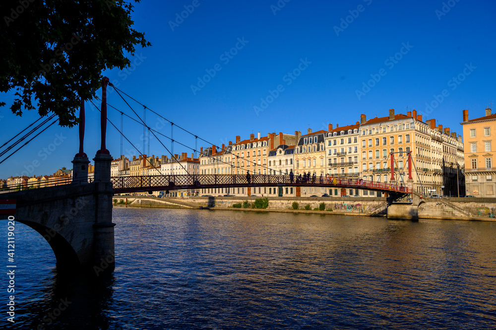 Fototapeta premium quai de saône à Lyon