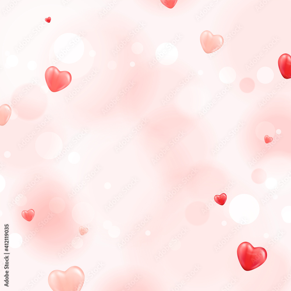Little red heart background vector